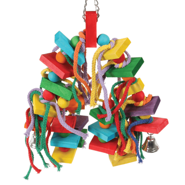 Huggle Monster Wood & Rope Parrot Toy