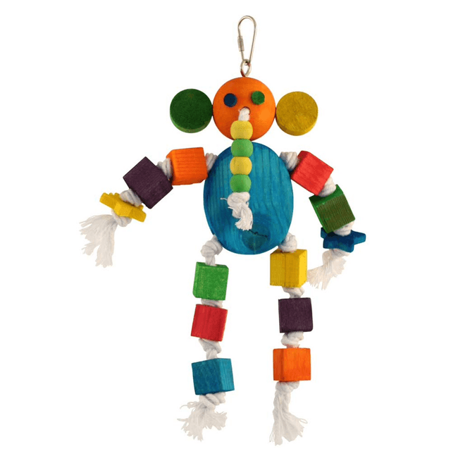 Eric Elephant Wood &amp; Rope Parrot Toy